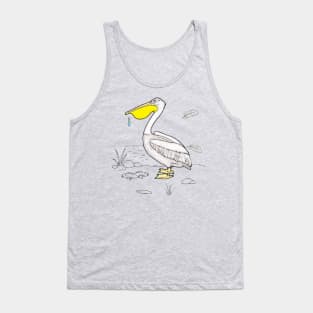 Pensive pelican Tank Top